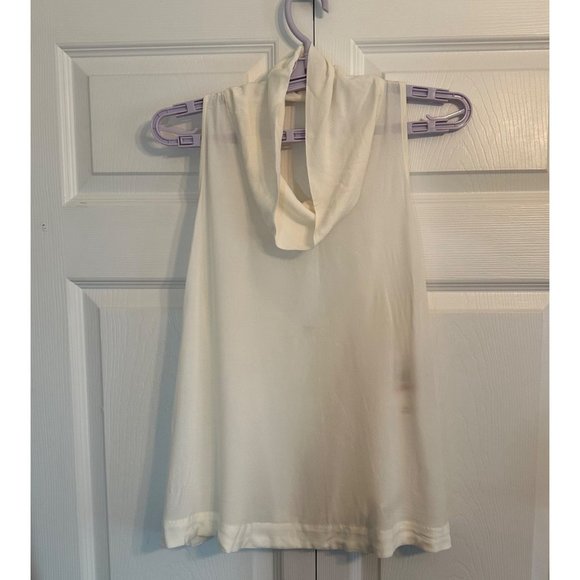 Free People Women's City Lights Cowl Neck Pullover Top Imported Ivory SZ M NWT - Picture 2 of 9